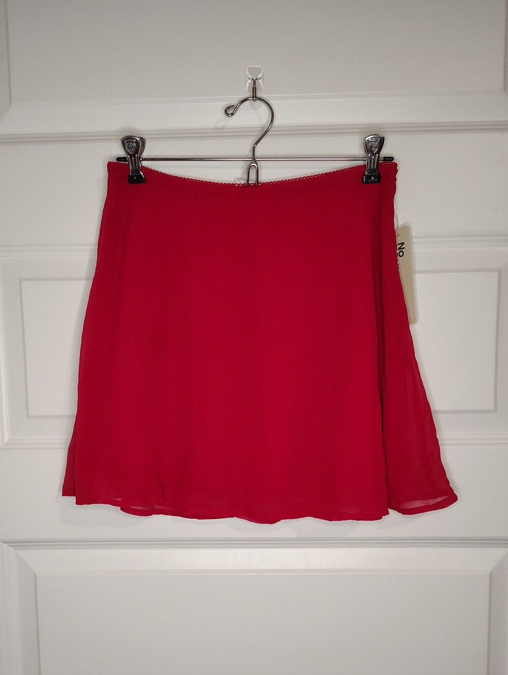 No Boundaries Flowy Red Mini Skirt